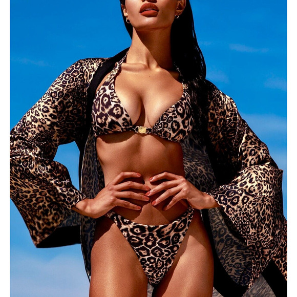 Honey Birdette Other - Honey Birdette DAKOTA💧🖤 2 Piece Swim Leopard Jaguar Bikini S Top & XS Bottom
